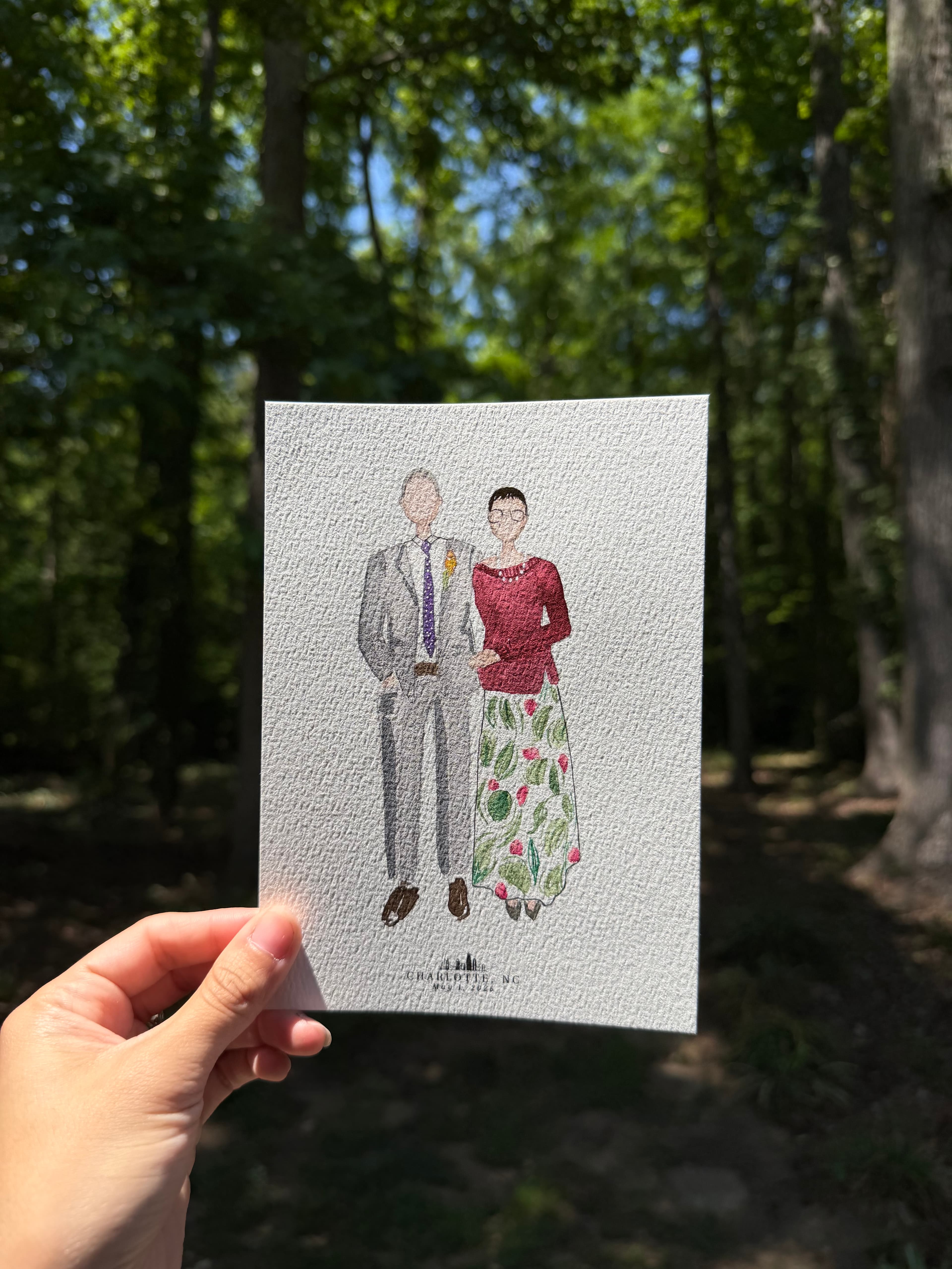 Live watercolor portrait