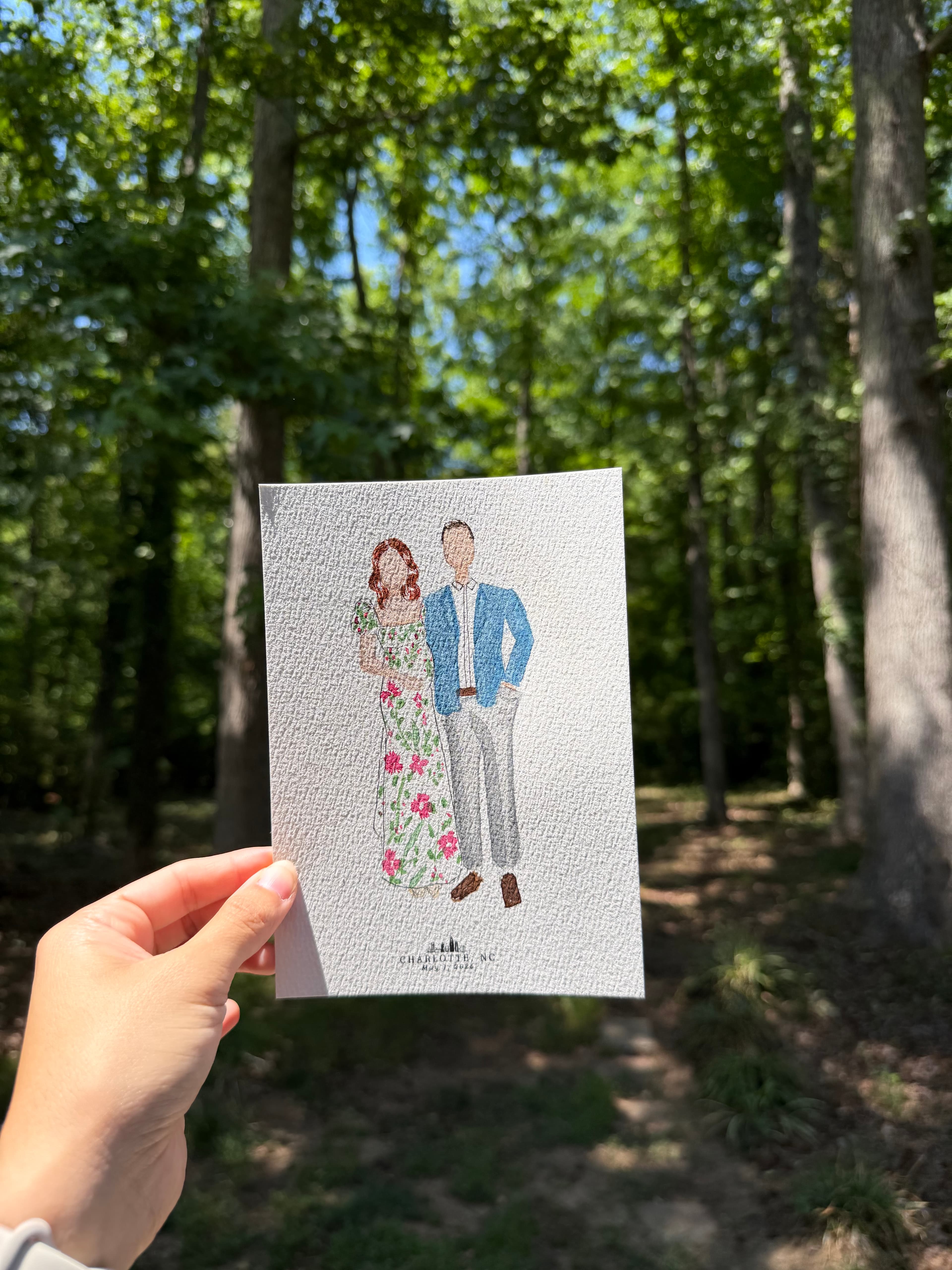 Live watercolor portrait