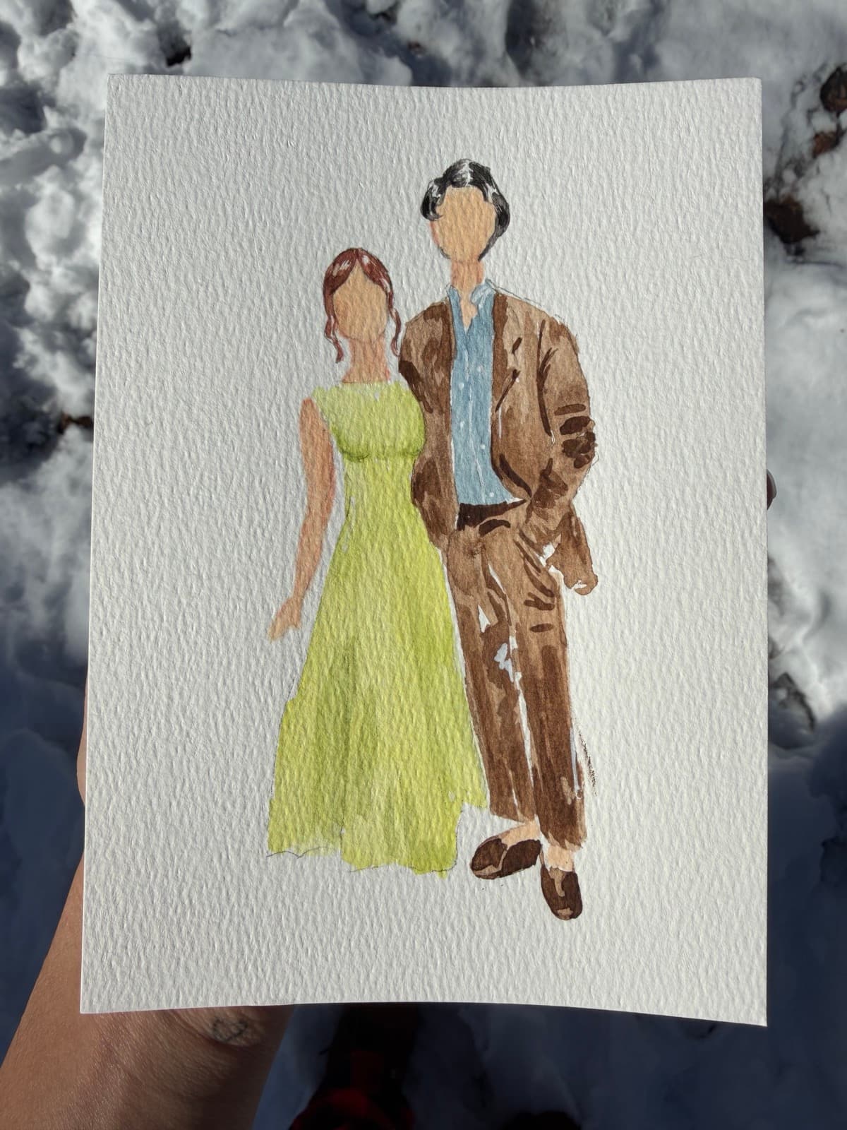 Live watercolor portrait