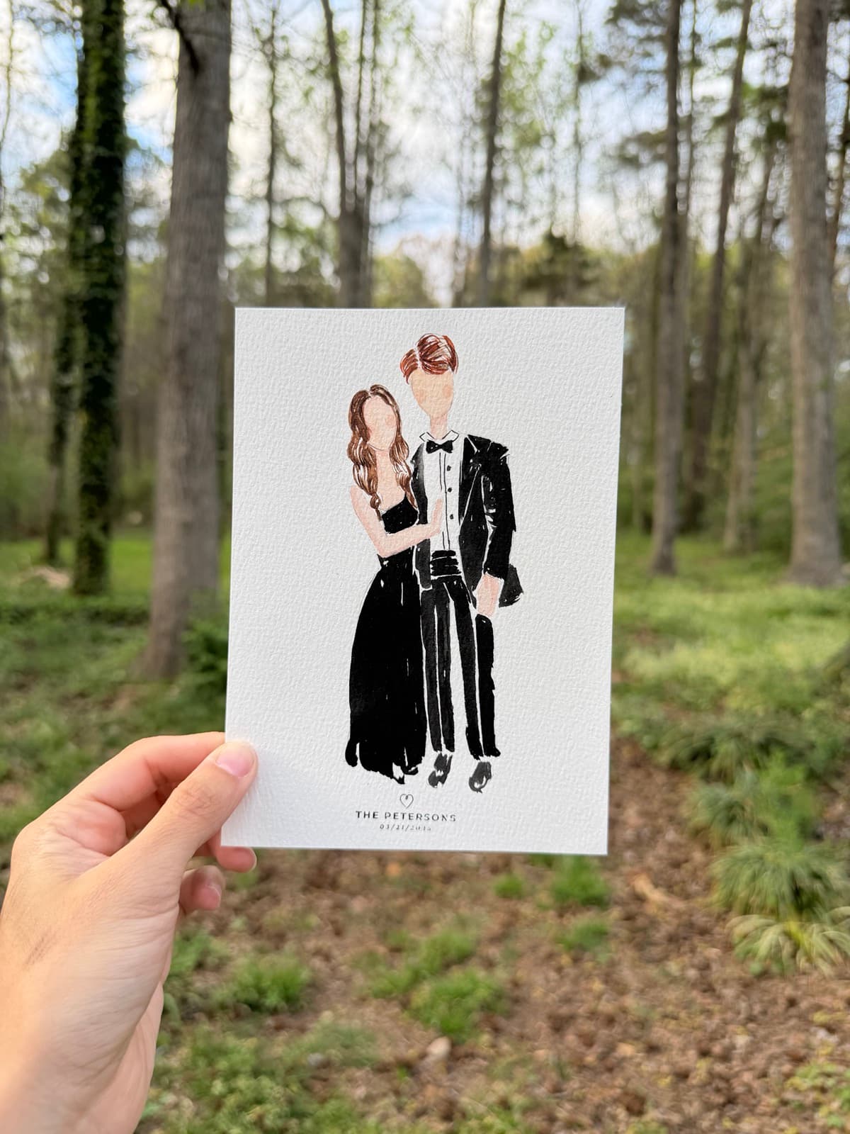 Live watercolor portrait